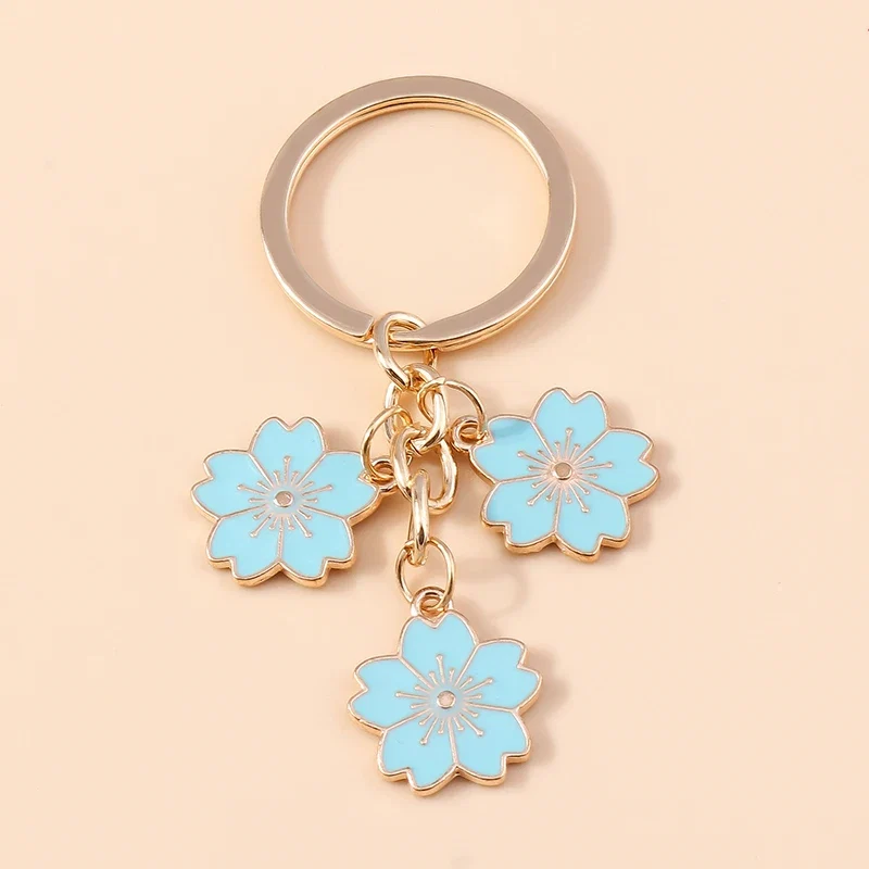 Colorful Flower Pendant Keychain - Image 1