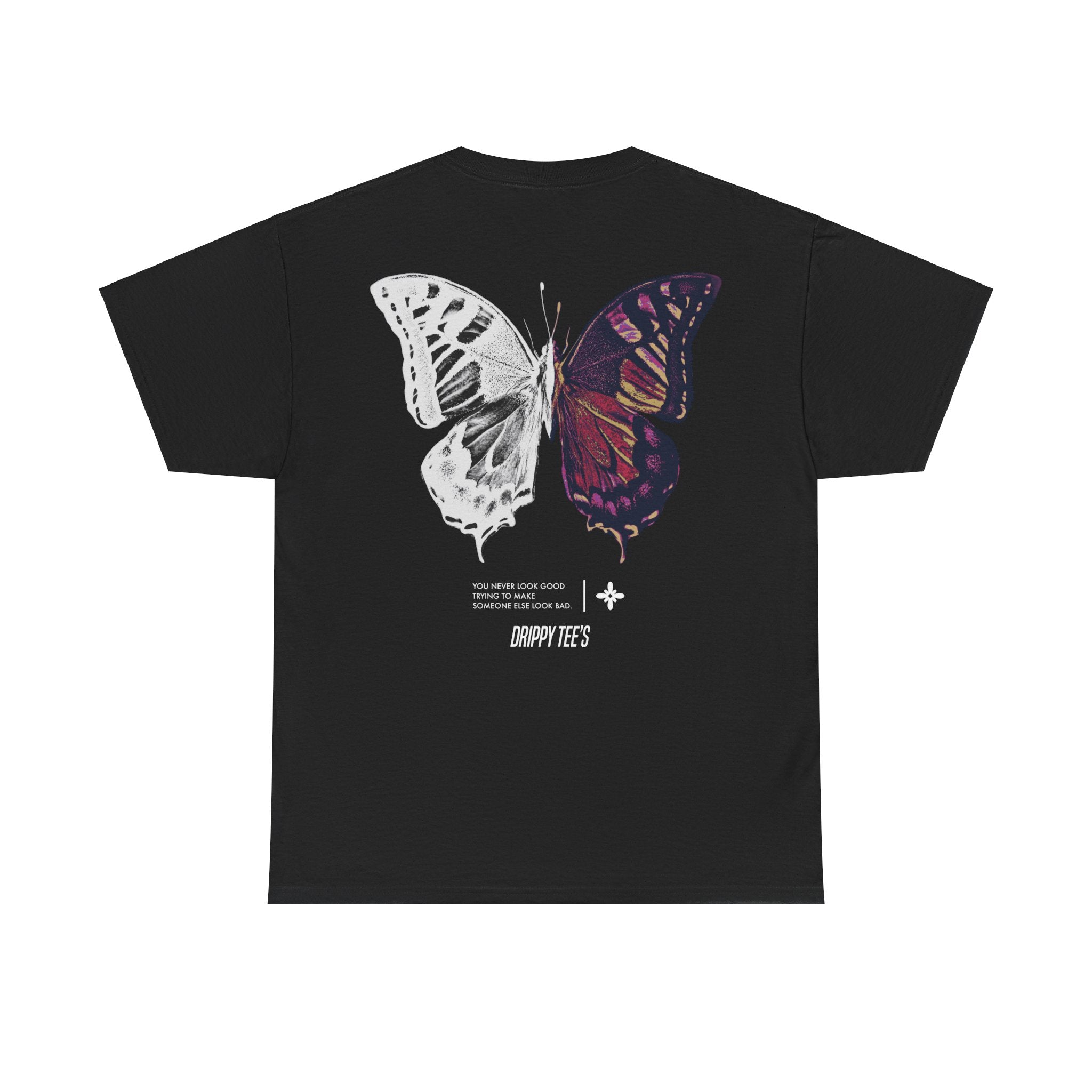 Drippy Tee's Butterfly Unisex Heavy Cotton Tee - Image 1